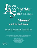 Iowa Acceleration Scale, 3rd Edition, manual : a guide for whole-grade acceleration (k-8) /