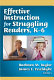 Effective instruction for struggling readers, K-6 /