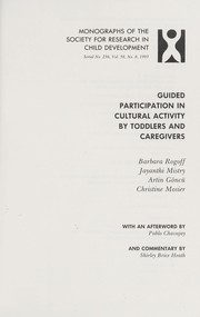 Guided participation in cultural activity by toddlers and caregivers /