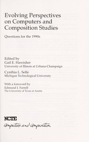 Evolving perspectives on computers and composition studies : questions for the 1990s /