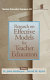 Research on effective models for teacher education /