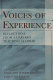 Voices of experience : reflections from a Harvard teaching seminar /