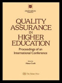 Quality assurance in higher education : proceedings of an international conference Hong Kong, 1991 /