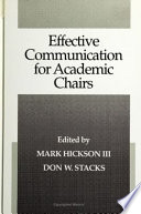 Effective communication for academic chairs /