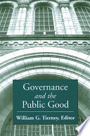Governance and the public good /