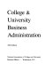College & university business administration.