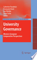 University governance : Western European comparative perspectives /