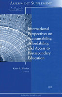 International perspectives on accountability, affordability, and access to postsecondary education /