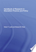 Handbook of research in education finance and policy /