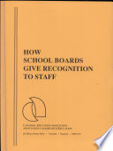 How school boards give recognition to staff.