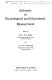 Advances in psychological and educational measurement /