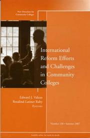 International reform efforts and challenges in community colleges /