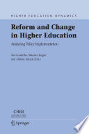 Reform and change in higher education : analysing policy implementation /