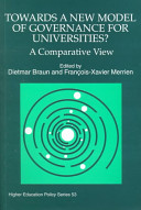 Towards a new model of governance for universities? : a comparative view /