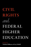 Civil rights and federal higher education /