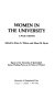 Women in the university : a policy report : report of the University of Queensland Senate Working Party on the Status of Women /