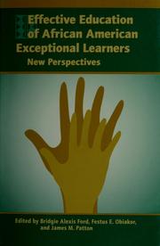 Effective education of African American exceptional learners : new perspectives /
