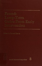 Found : long-term gains from early intervention /