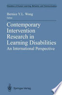 Contemporary intervention research in learning disabilities : an international perspective /