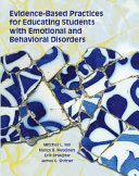 Evidence based practices for educating students with emotional and behavioral disorders /