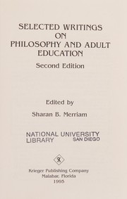 Selected writings on philosophy and adult education /