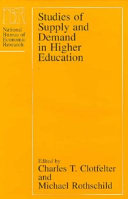 Studies of supply and demand in higher education /