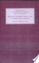 Medieval Cambridge : essays on the pre-Reformation University /