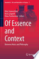 Of Essence and Context : Between Music and Philosophy /