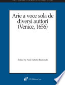 Arie a voce sola de diversi auttori : Venice, 1656 /