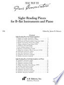 Sight-reading pieces for B-flat instruments and piano /