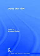Opera after 1900 /