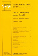Time in contemporary musical thought /