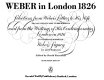 Weber in London, 1826 /