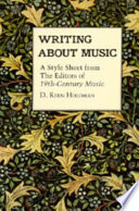 Writing about music : a style sheet from the editors of 19th-century music /