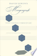 David Lewin's Morgengruss : text, context, commentaries /