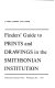 Finders' guide to prints and drawings in the Smithsonian Institution /