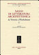 Saggi di letteratura architettonica da Vitruvio a Winckelmann.