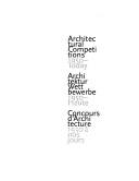 Architectural competitions = Architektur-Wettbewerbe = Concours d'architecture /