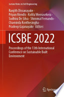 ICSBE 2022 : Proceedings of the 13th International Conference on Sustainable Built Environment /