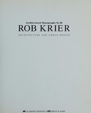 Rob Krier : architecture and urban design.