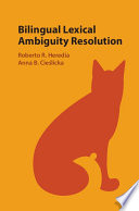 Bilingual lexical ambiguity resolution /