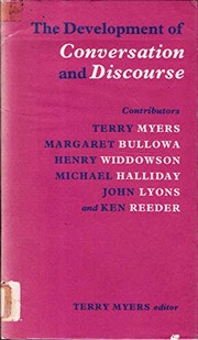 The Development of conversation and discourse /