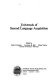 Universals of second language acquisition /