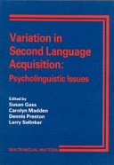 Variation in second language acquisition /