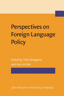 Perspectives on foreign-language policy : studies in honour of Theo van Els /