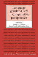 Language, gender, and sex in comparative perspective /