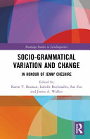 Advancing socio-grammatical variation and change : in honour of Jenny Cheshire /