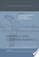 Evidence and counter-evidence : essays in honour of Frederik Kortlandt /