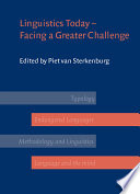 Linguistics today : facing a greater challenge /