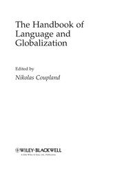 The handbook of language and globalization /